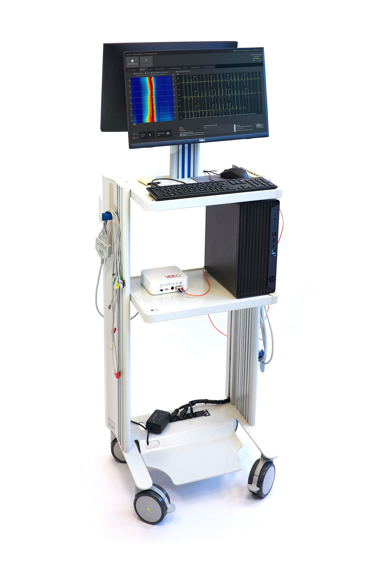 VDI Cart dual-screen PC workstation