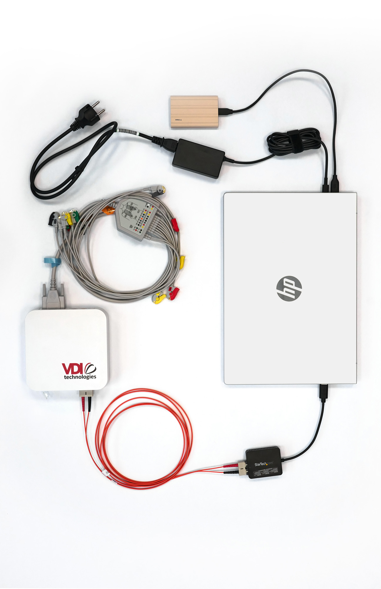 VDI Laptop set with acquisition unit and accessories